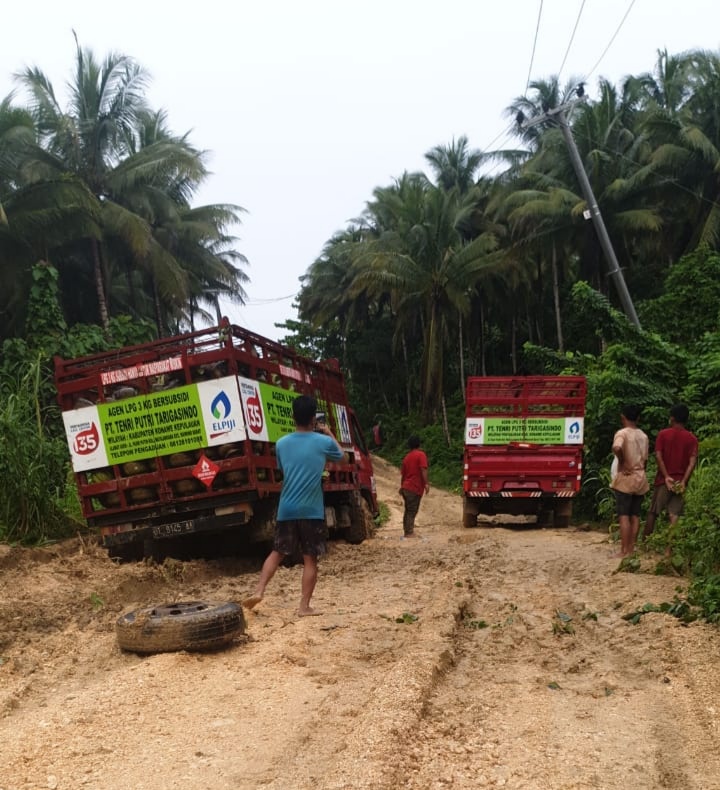 Jalan Provinsi di Konkep Rusak Parah Distribusi LPG Terhambat