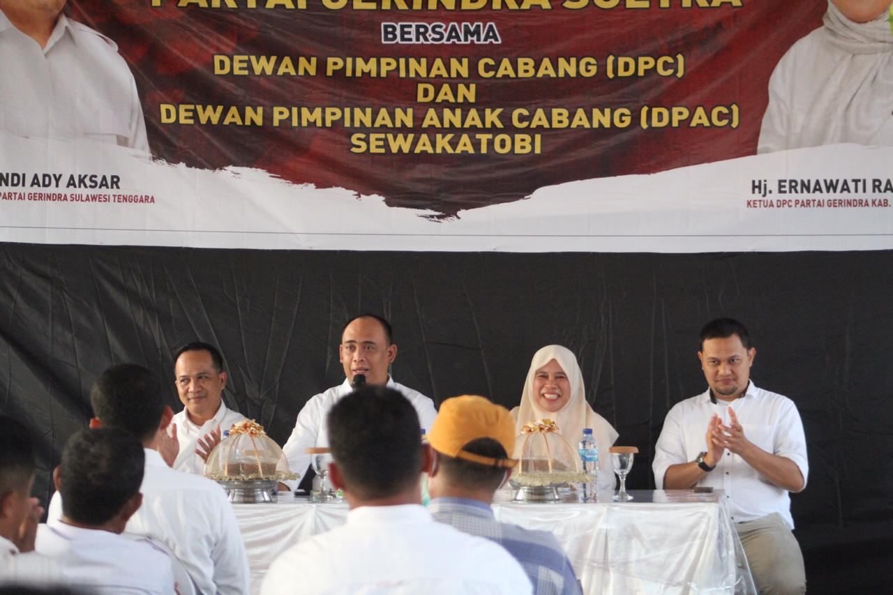 DPD Gerindra Sultra Perkuat DPC dan DPAC Wakatobi