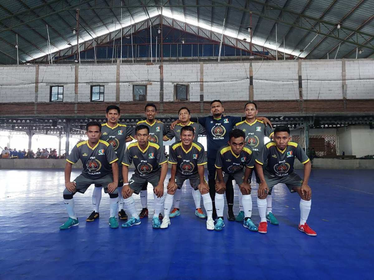Tim Futsal PWI Sultra Tumbangkan Papua Barat di Porwanas 2022