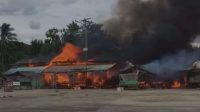 5 Kios dan Sepeda Motor Ludes Terbakar di Pelabuhan Konawe Kepulauan