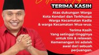Zulham Damu Ucapkan Terima Kasih kepada Masyarakat Kota Kendari: Janji Wujudkan Aspirasi Warga