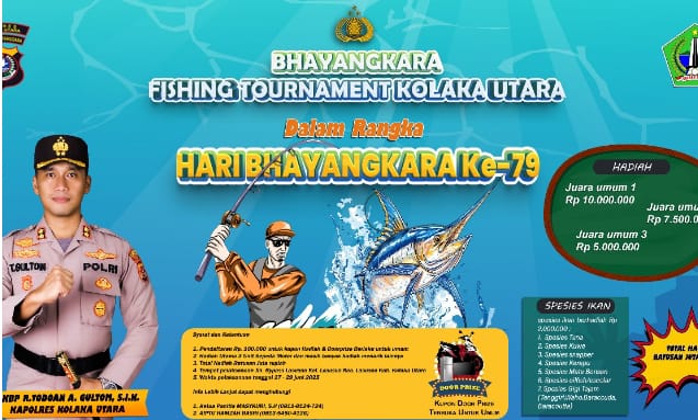Gelar Bhayangkara Fishing Tournament, Polres Kolut Kampanyekan Pelestarian Ekosistem Laut
