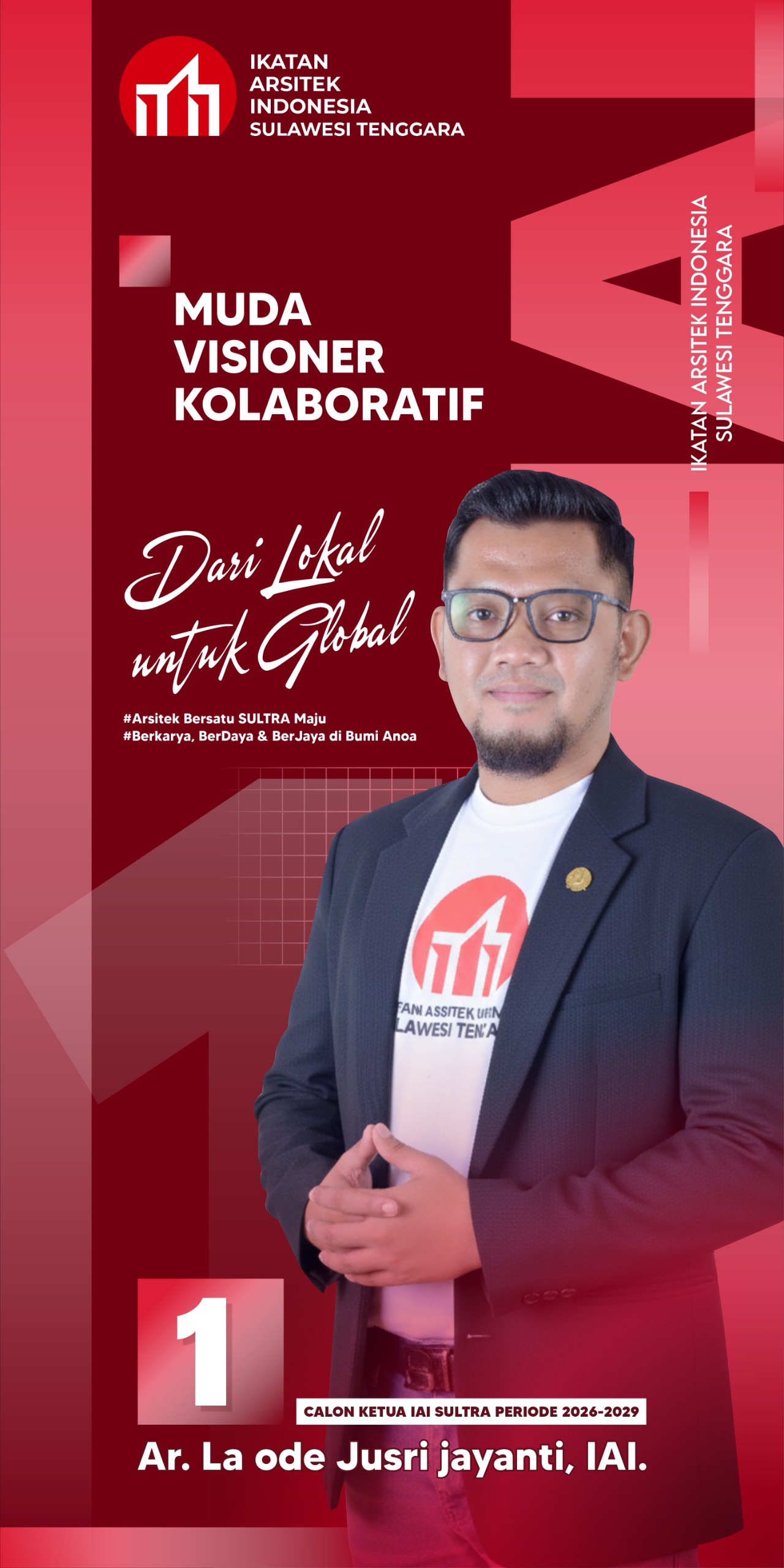 La Ode Jusri Jayanti Maju Calon Ketua IAI Sultra, Usung Penguatan Profesi dan Kepastian STRA