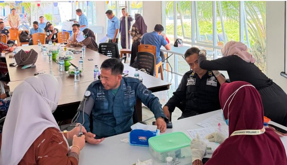 UPP Kelas I Molawe Gelar Cek Kesehatan Gratis bagi Pegawai