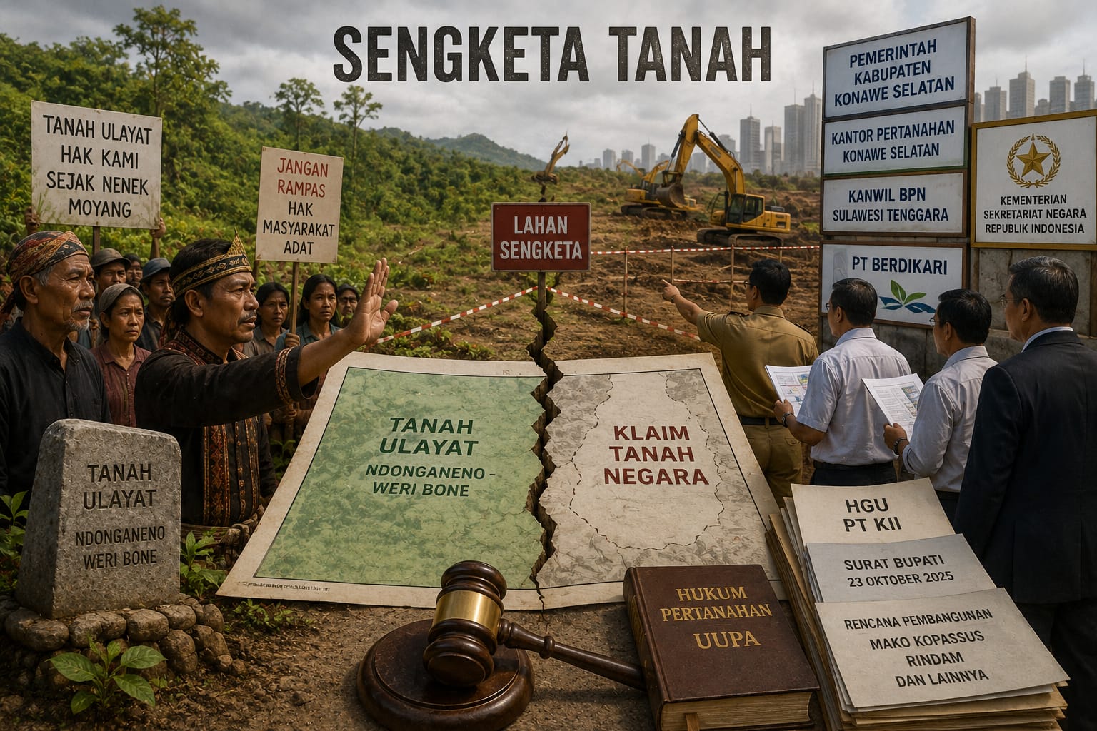 Bupati Konsel hingga Sekretariat Negara Digugat Ahli Waris Ndonganeno–Weri Bone