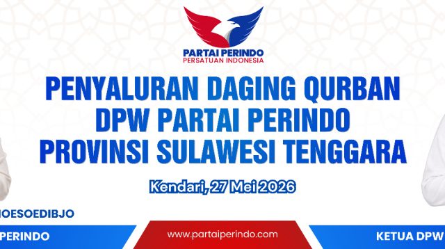 Partai Perindo Sultra Potong 5 Ekor Sapi Sambut Iduladha 1447 Hijriah