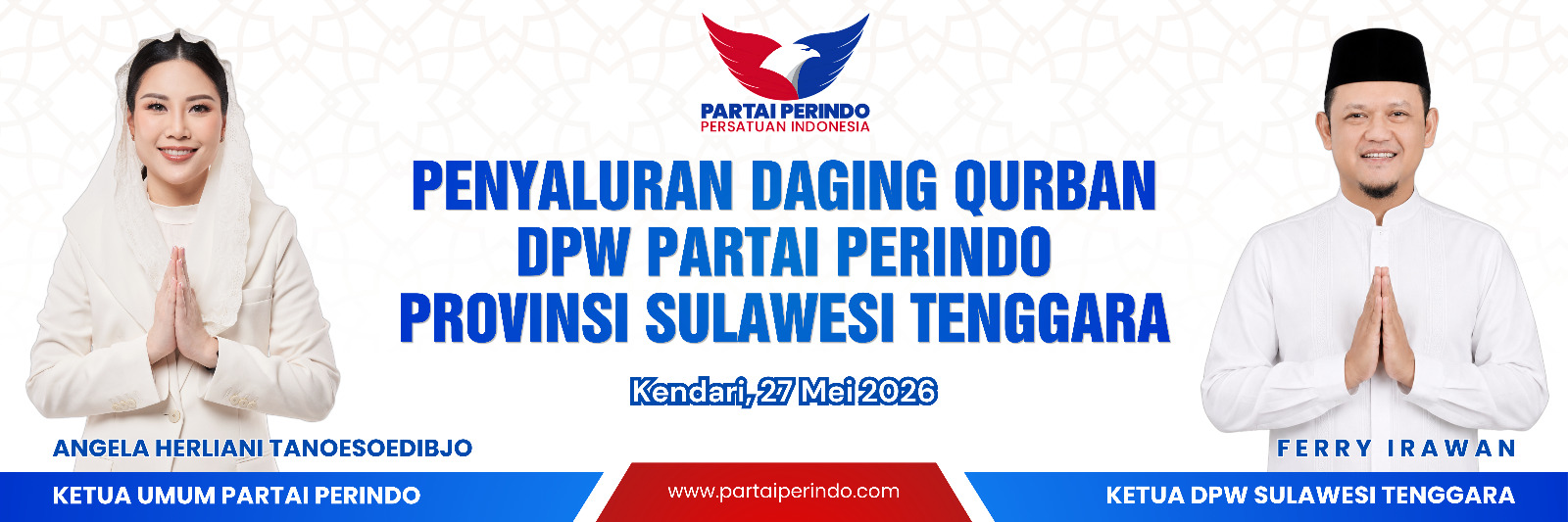 Partai Perindo Sultra Potong 5 Ekor Sapi Sambut Iduladha 1447 Hijriah