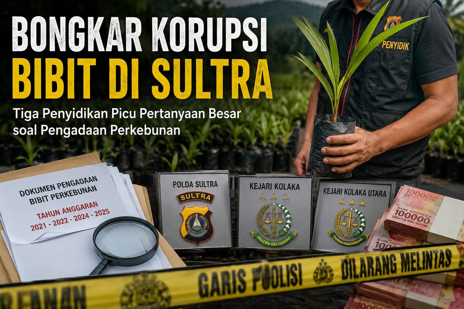 Bongkar Korupsi Bibit di Sultra, Tiga Penyidikan APH Picu Pertanyaan Besar soal Pengadaan Perkebunan