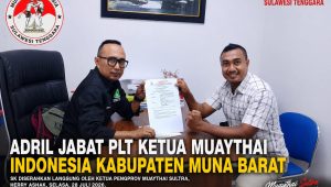 Pengprov Muaythai Sultra Tunjuk Adril Pimpin Pengkab Muna Barat