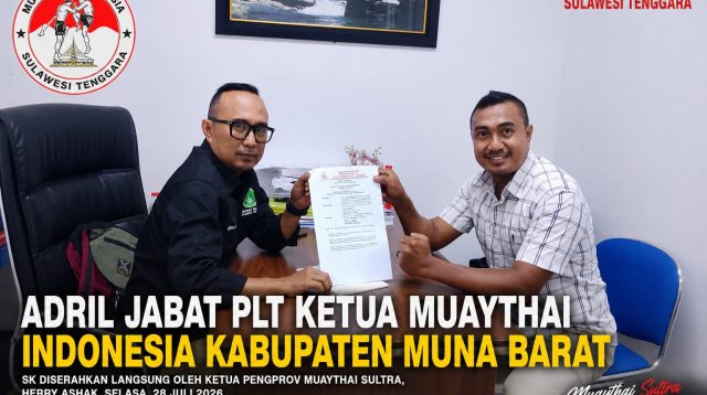 Pengprov Muaythai Sultra Tunjuk Adril Pimpin Pengkab Muna Barat