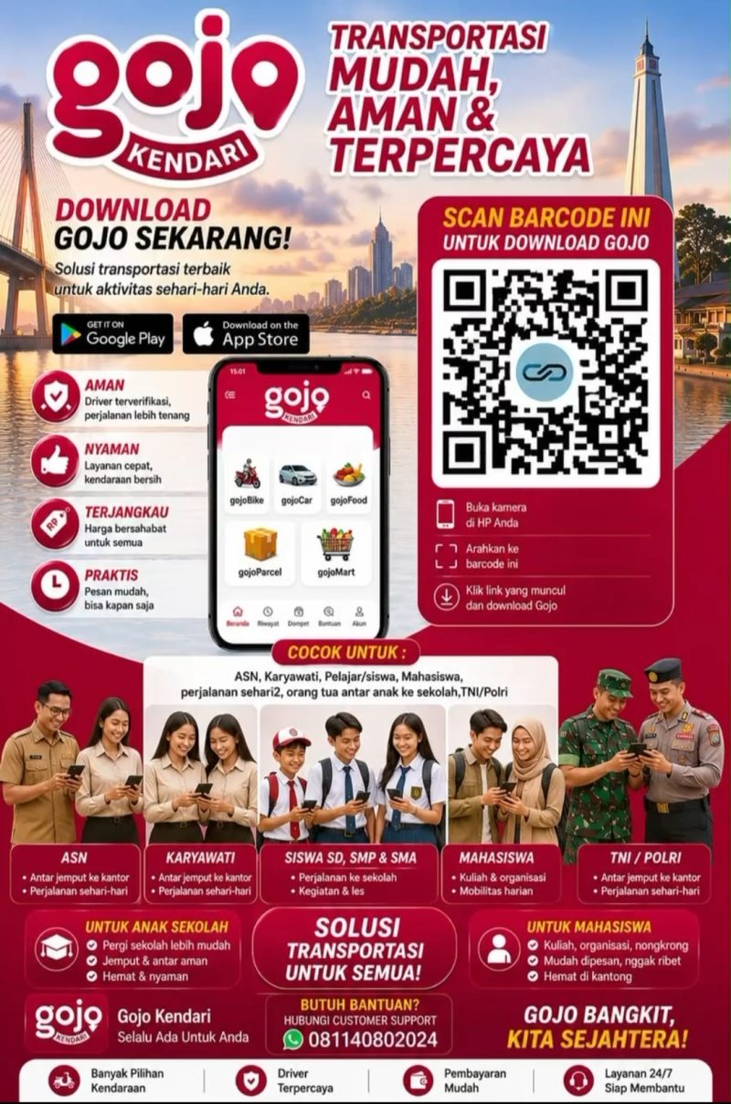 Gojo Kendari Hadirkan Layanan Transportasi Aman, Nyaman, dan Terjangkau untuk Masyarakat