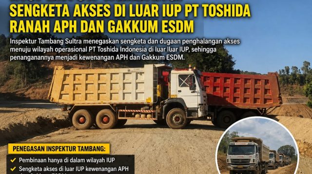 Inspektur Tambang: Sengketa Akses di Luar IUP PT Toshida Merupakan Ranah APH dan Gakkum ESDM