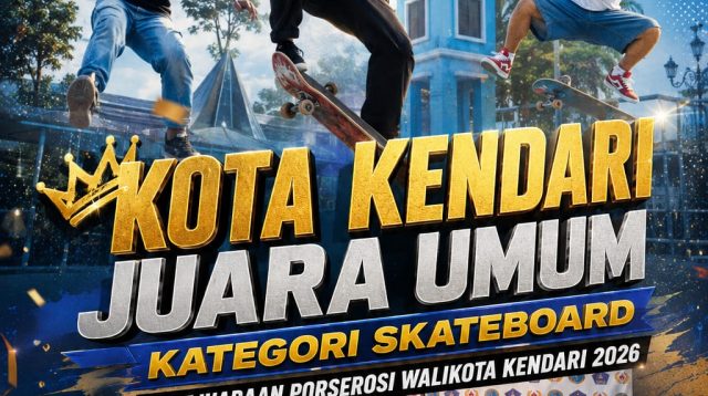 Tim Skateboard Kendari Juara Umum Wali Kota Cup 2026, Siap Gebrak Porprov