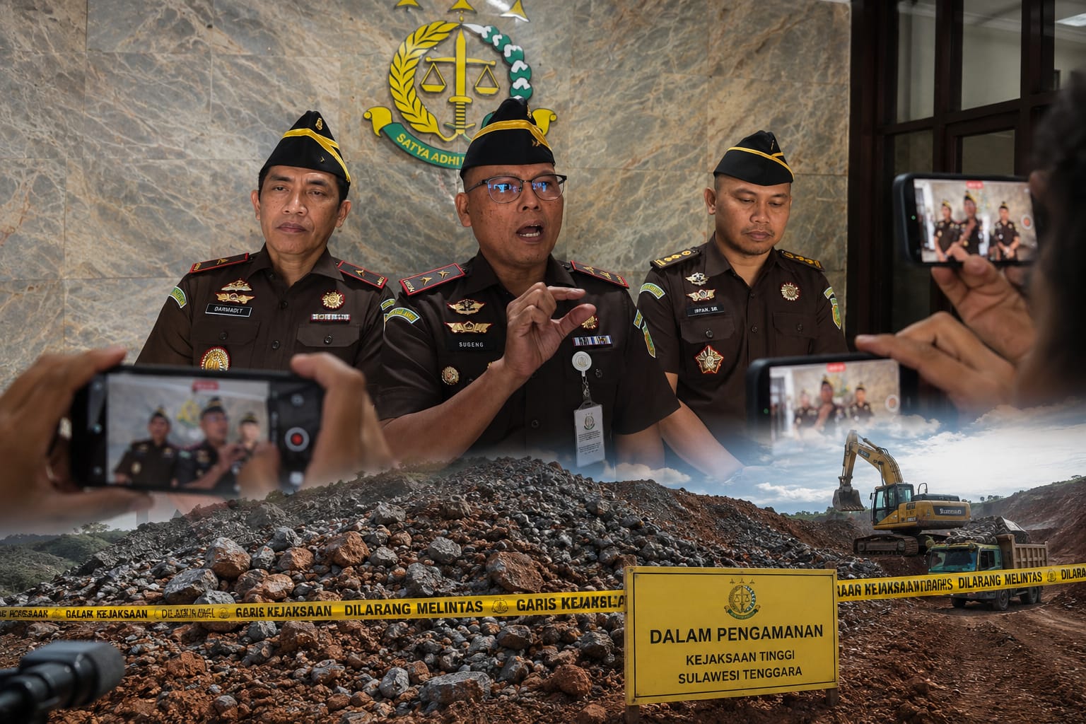 Kejaksaan Segel 200 Ribu MT Ore Nikel Siap Angkut di Eks IUP PT Babarina Putra Sulung