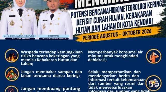 Wali Kota Kendari Keluarkan Imbauan Kesiapsiagaan Hadapi Ancaman Kekeringan dan Karhutla
