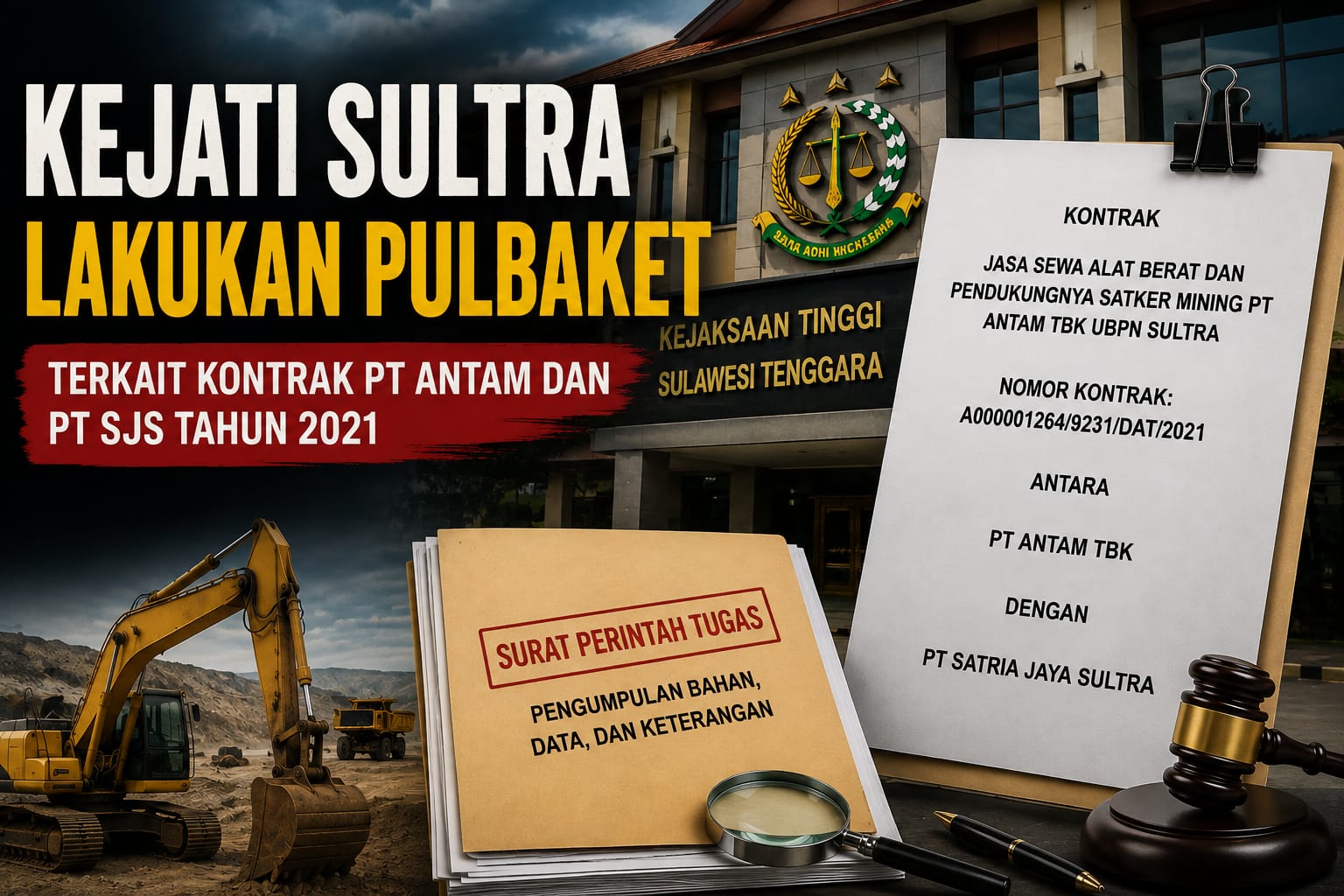 Kejati Sultra Lakukan Pulbaket Terkait Kontrak PT Antam dan PT SJS