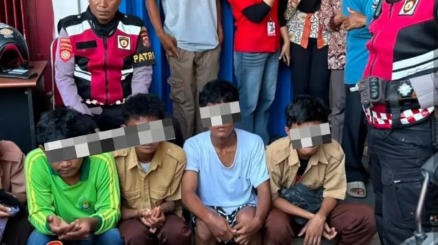 Cegah Tawuran, Polisi Berhasil Amankan 5 Siswa Beserta Ketapel dan Busur