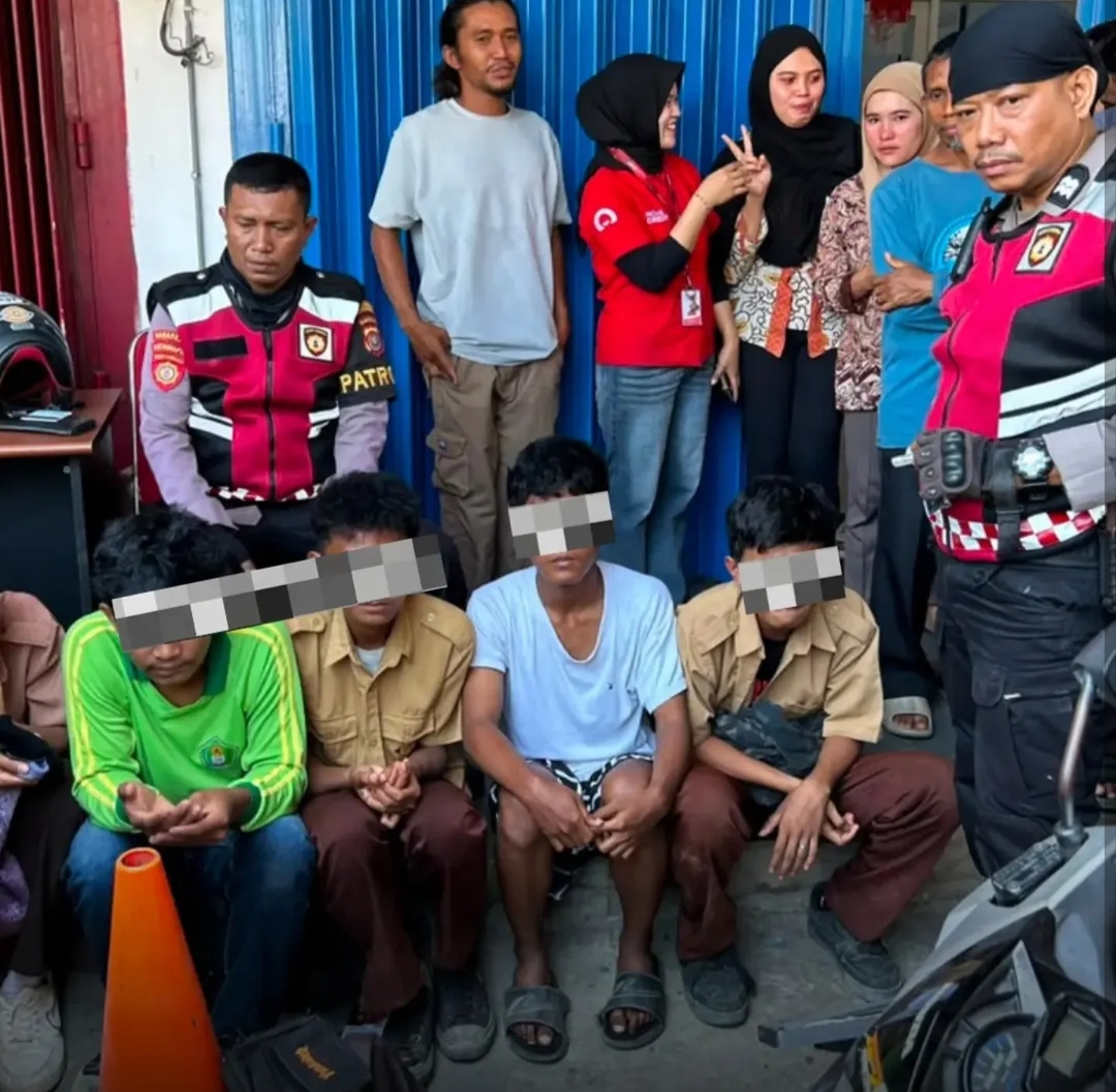 Cegah Tawuran, Polisi Berhasil Amankan 5 Siswa Beserta Ketapel dan Busur