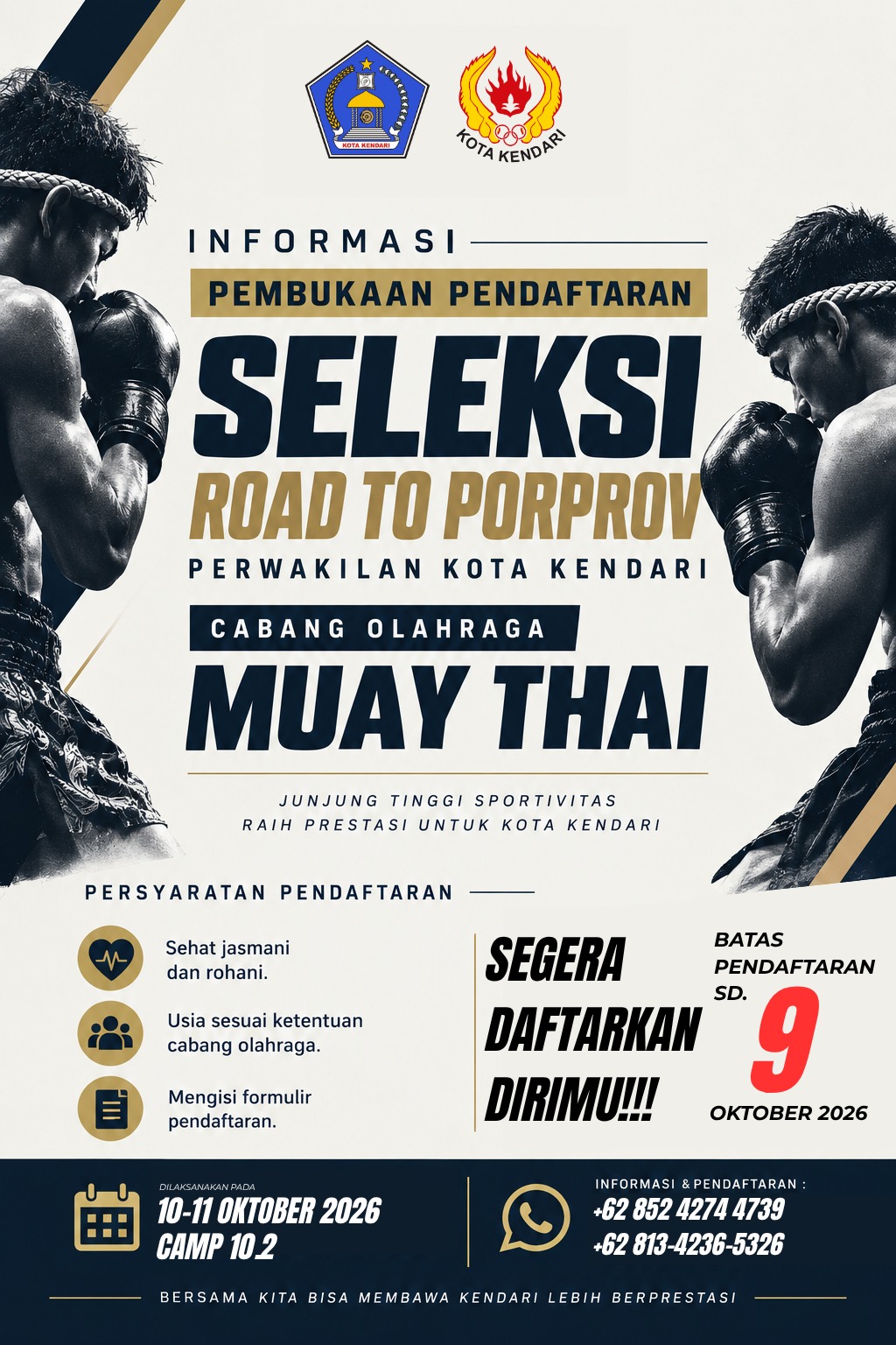 Muaythai Kendari Buka Seleksi Atlet Menuju Porprov XV Sultra 2026