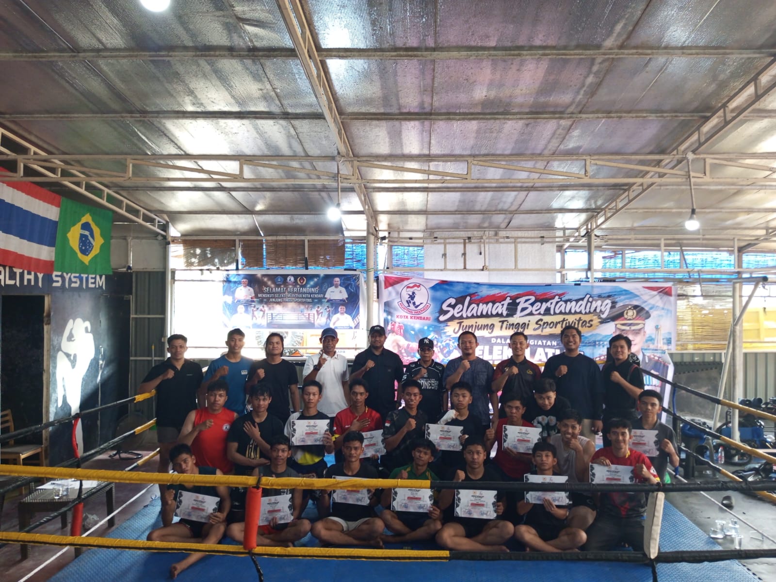 Dipimpin Wasit Nasional, Seleksi Muaythai Kota Kendari Diikuti 23 Atlet