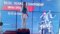 Siswi SMPN 1 Kendari Alya Jazilah Arafah Raih Juara di Unhas Open Taekwondo Championship