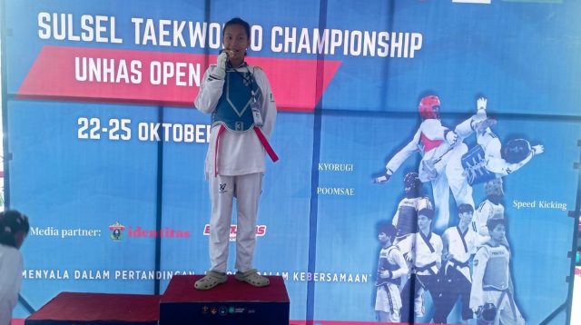 Siswi SMPN 1 Kendari Alya Jazilah Arafah Raih Juara di Unhas Open Taekwondo Championship