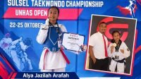 Siswi SMPN 1 Kendari Alya Jazilah Arafah Raih Juara di Unhas Open Taekwondo Championship
